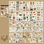 Close-up texture details of vintage journal paper showing quality and artistic patterns for crafting
