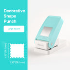 Stamp punch large square size 1.50x1.50 inch 38.1x38.1mm perforated edge decorative shape punch mint handle