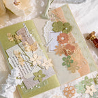 Close-up of intricate laser-cut floral die cuts and butterfly embellishments