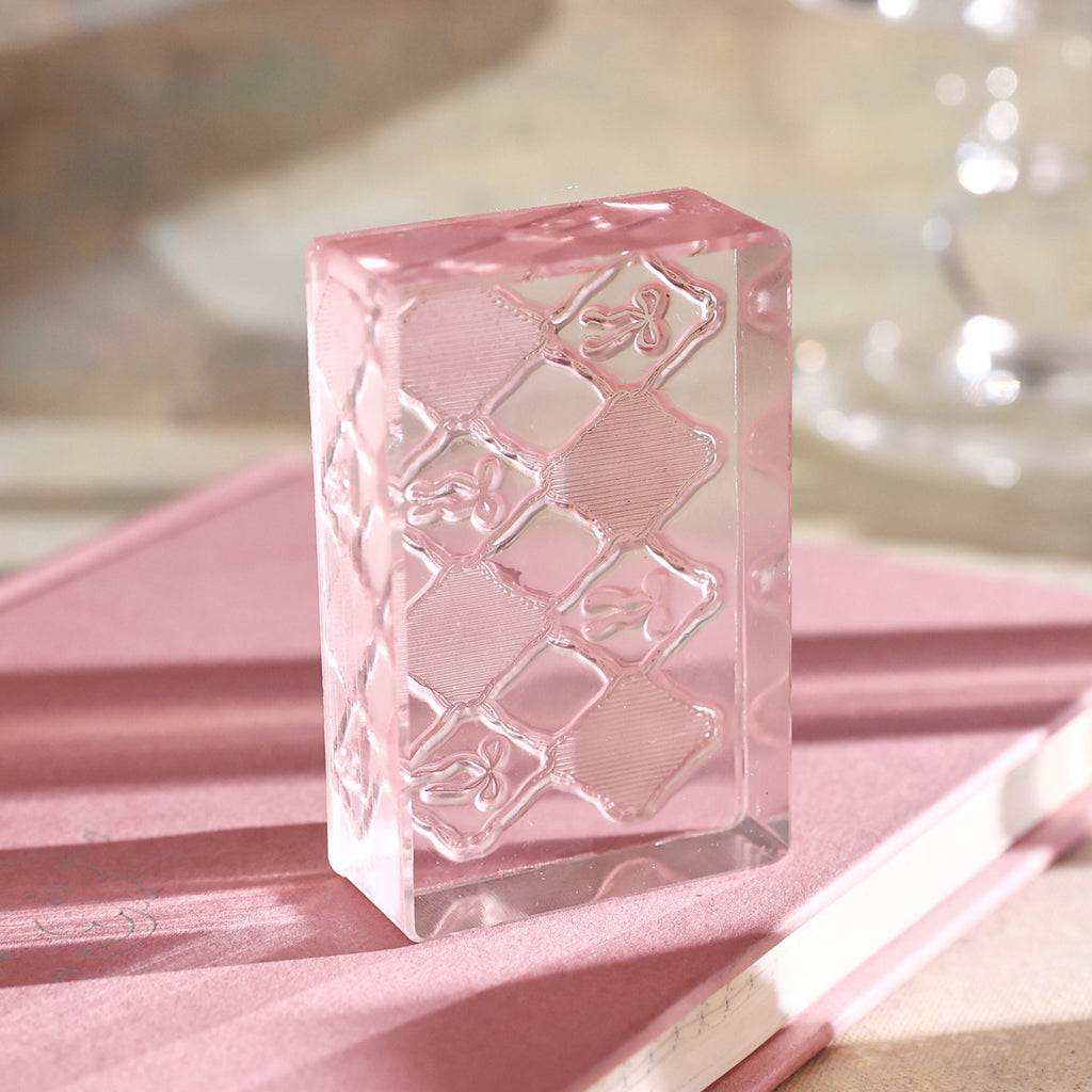 lace reverie clear acrylic stamp lattice knot diamond lattice pattern vintage lace stamp