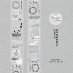 Letter from Qingyu pattern - vintage matte washi tape 36mm x 2m