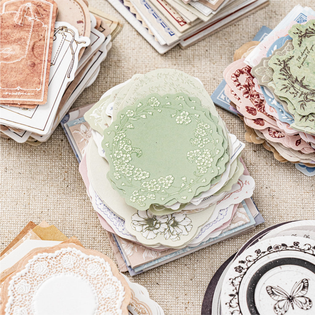 Premium letterpress ephemera collection - tactile embossed paper for scrapbooking and journaling