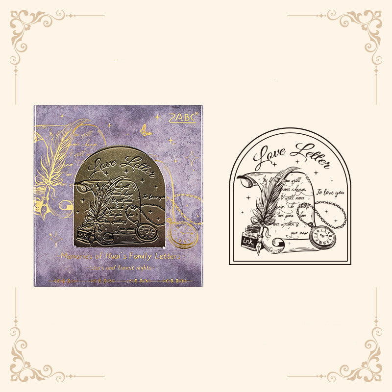  vintage binder clip with its line-art design card