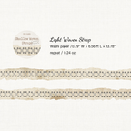 Light woven strap vintage sewing themed decorative sticker