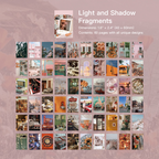 Light and Shadow Fragments vintage sticker design featuring artistic floral elements