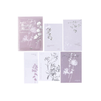 Lilac Reverie purple floral vintage ephemera with silver foil and embossed details for collage