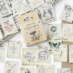 Little Forest Post Office sticker set with 36 cute squirrel postman and mushroom mailbox stickers