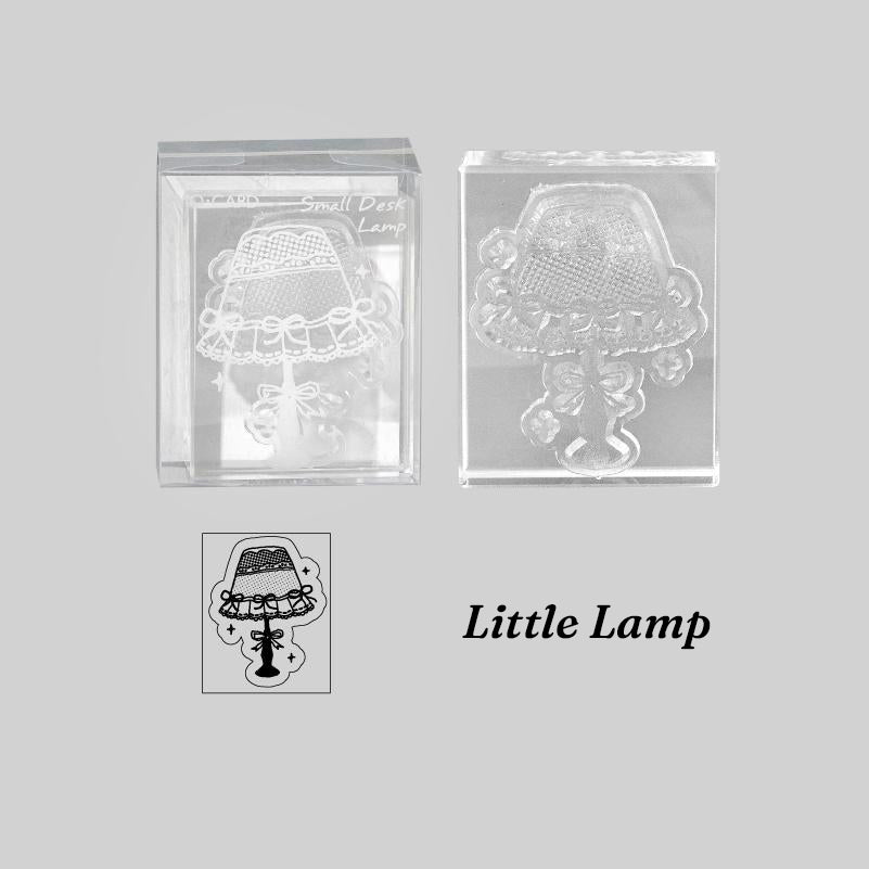 Little Lamp acrylic stamp with small table lamp impression