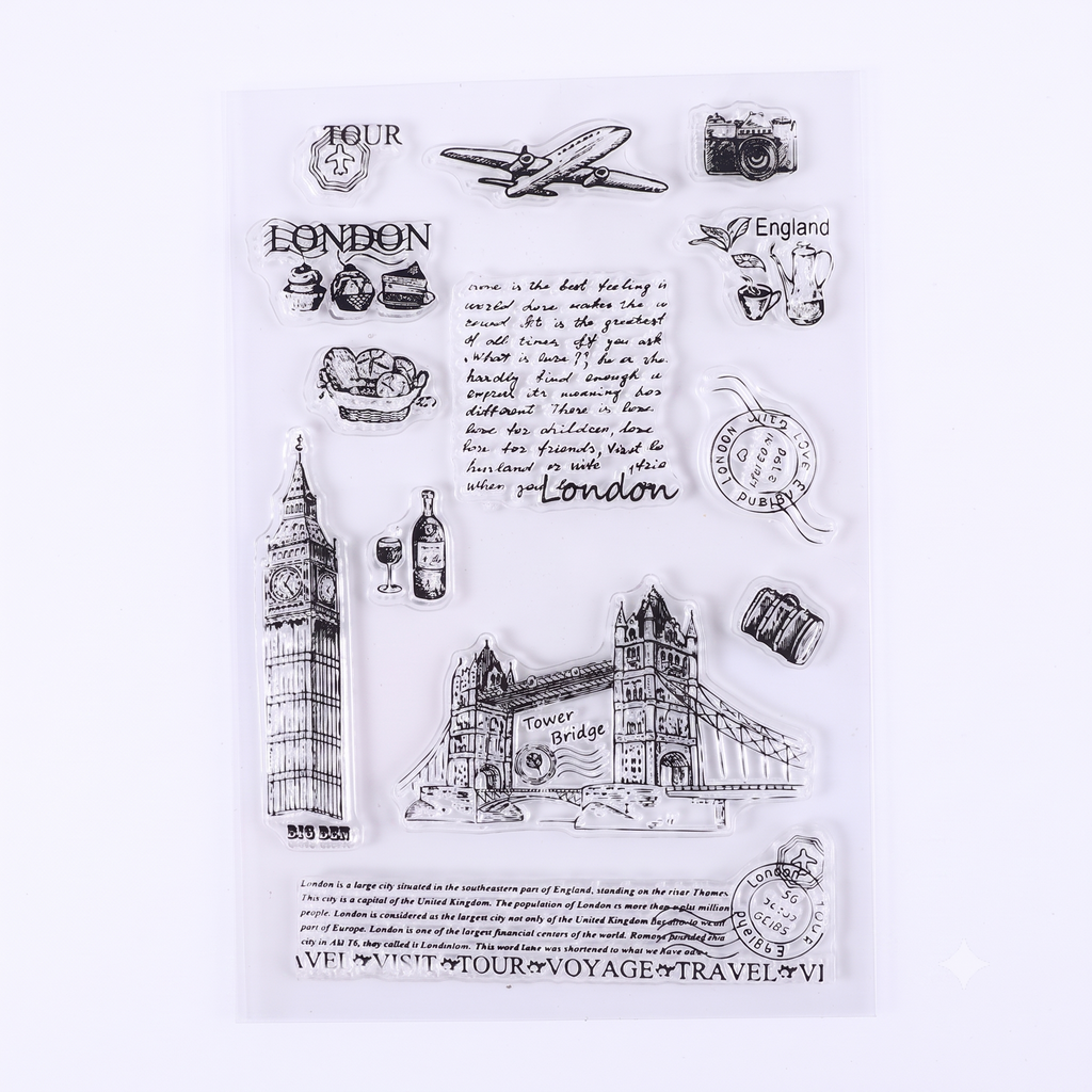Vintage Ephemera Clear Silicone Stamp Collection