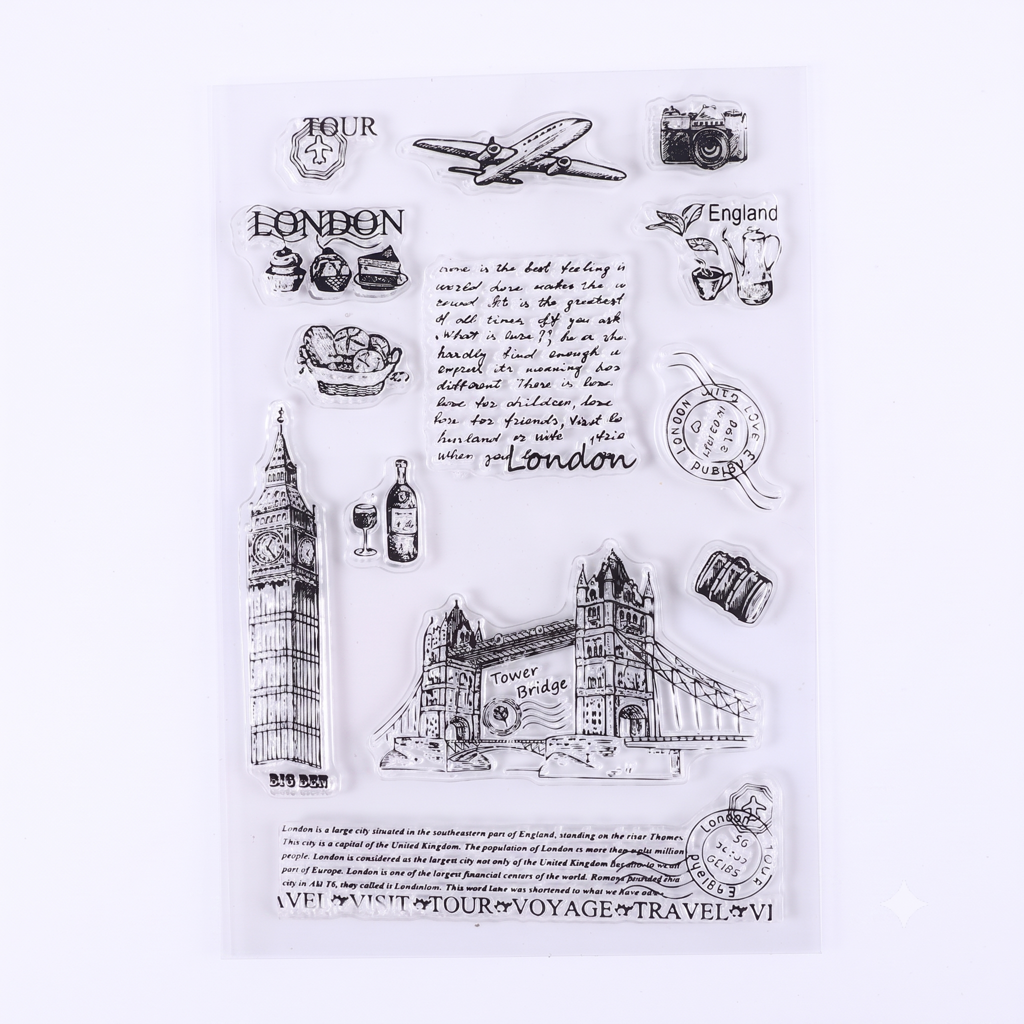 Vintage Ephemera Clear Silicone Stamp Collection