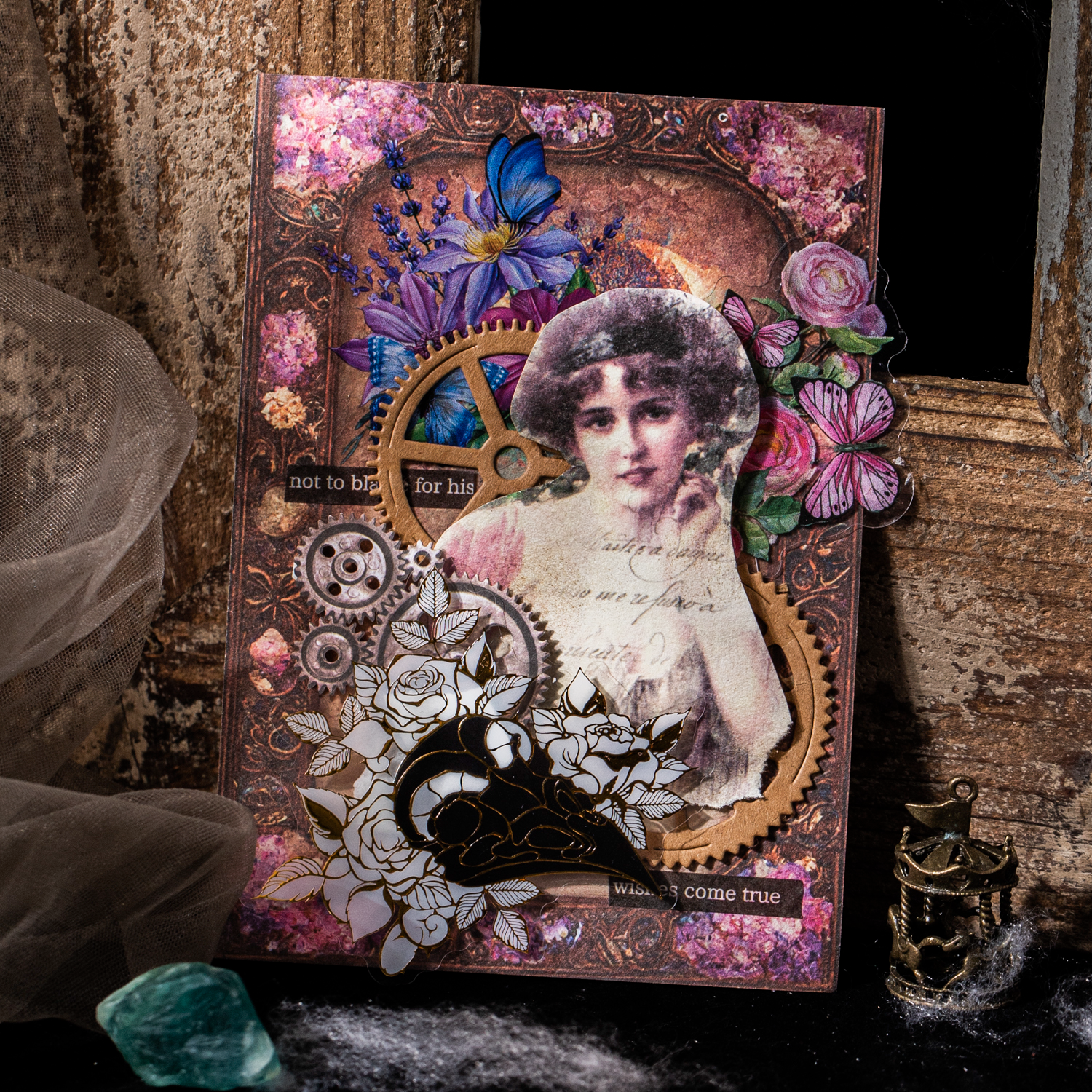 Vintage Magic Academy Paper Pad - Mystical Gothic Scrapbooking Supplies