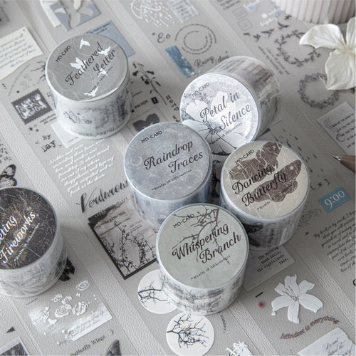 Waterproof matte PET washi tape - vintage design collection