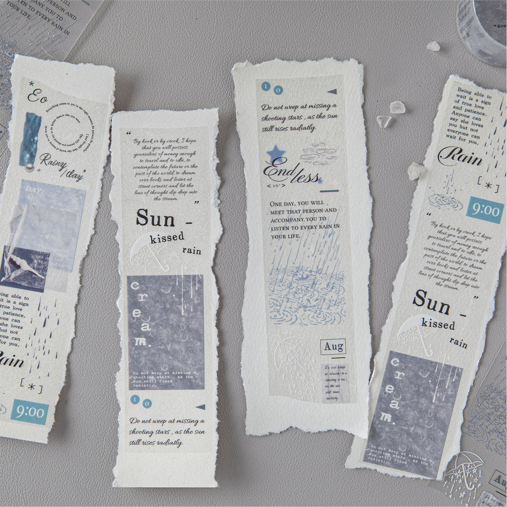 Premium matte washi tape - subtle vintage patterns for journaling