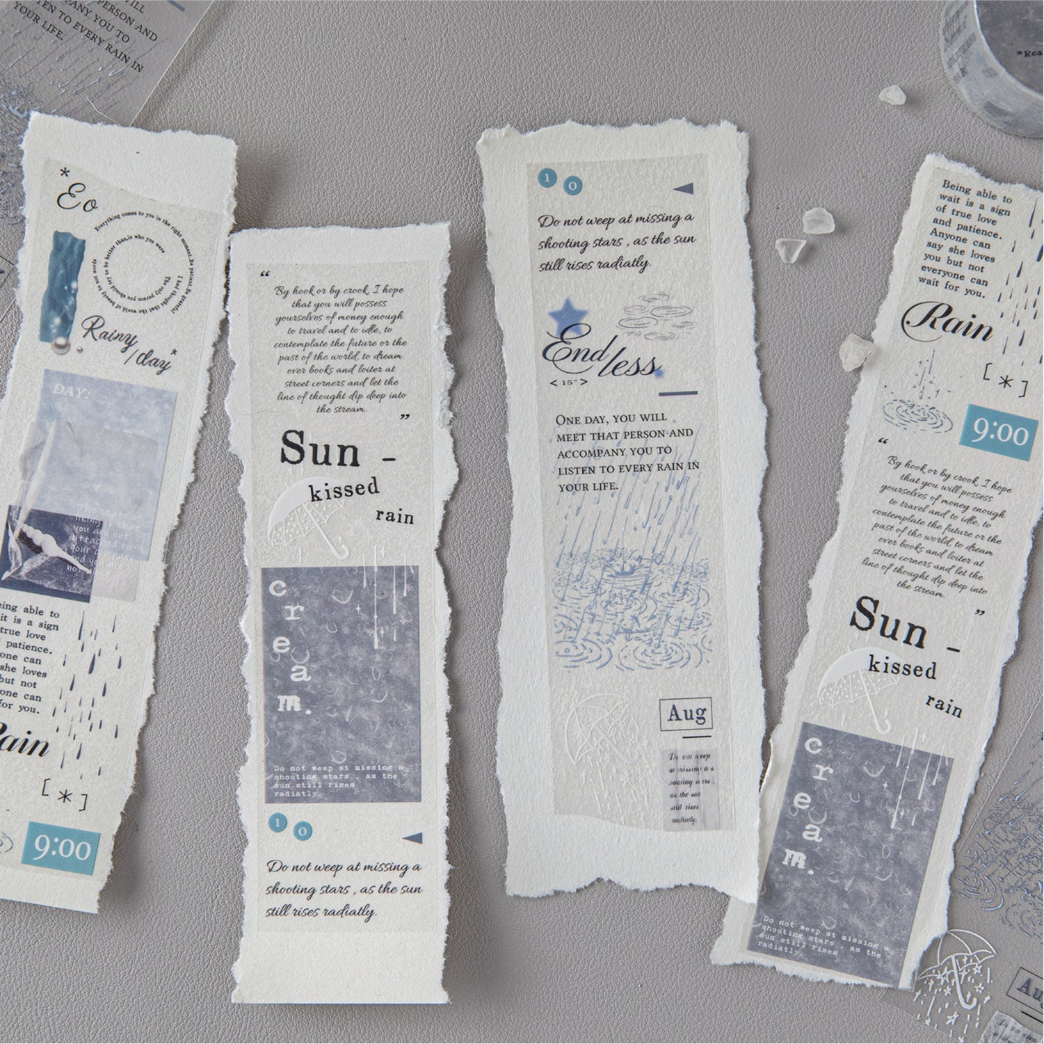 Premium matte washi tape - subtle vintage patterns for journaling