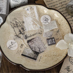 Decorative matte washi tape - vintage patterns 36mm width