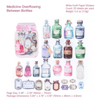 Medicine Overflowing design - vintage apothecary bottle label