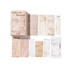 "Memory Corridor retro matchbox memo pad with vintage corridor border design"