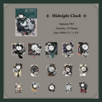 Antique clock and time gear stickers for steampunk or gothic collage