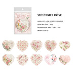 Midnight Rose laser-cut lace memo pad design with romantic rose motif
