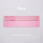 Mini paper trimmer pink standard size 10.6 x 3.3 in grid-lined base sliding blade scrapbook paper cutter