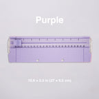 Mini paper trimmer purple standard size 10.6 x 3.3 in grid-lined base sliding blade scrapbook paper cutter