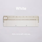 Mini paper trimmer white standard size 10.6 x 3.3 in grid-lined base sliding blade scrapbook paper cutter