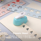 Mini shape punch classic heart pattern 9x15mm cutout pastel paper craft desk love