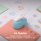 Mini shape punch ink splatter pattern 9x7mm cutout pastel paper craft desk creative