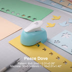 Mini shape punch peace dove bird pattern 8x6.5mm cutout yellow paper craft desk