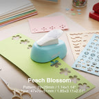 Mini shape punch peach blossom flower pattern 29x29mm cutout green paper craft