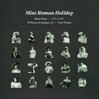 Mint roman holiday green vintage lady journal stickers