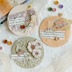 DIY craft kit materials - jacquard mesh and specialty papers