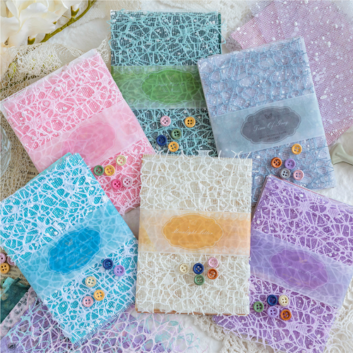 Mixed media craft kit - 26 sheets with mesh, tulle and paper
