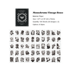 Monochrome vintage roses lightweight paper ephemera