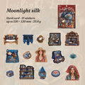 Moonlight Silk mood — 15 pieces of moonlit textile scenes