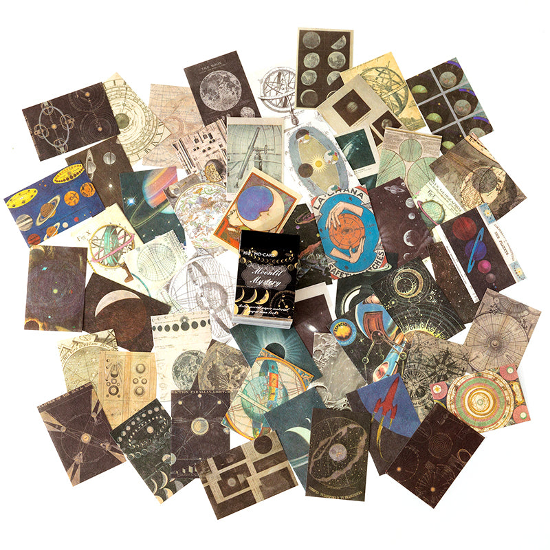 Moonlit Mystery theme — 100-piece grid of moonlit night papers