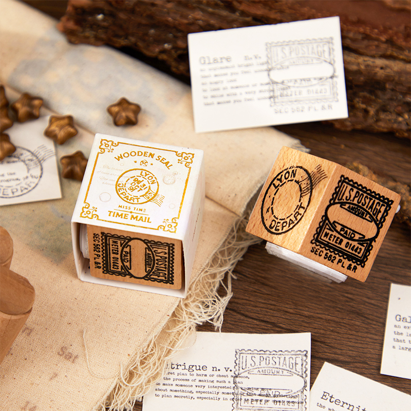 "Close-up of Moonlit Stars rubber stamp designs - celestial and botanical motifs"