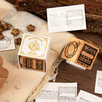 "Close-up of Moonlit Stars rubber stamp designs - celestial and botanical motifs"