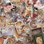 Mucha vintage mini cards inspired by Art Nouveau style and Alphonse Mucha artwork