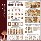 Mushroom Talk: "Mushroom Talk botanical paper - vintage fungi illustrations for nature journaling"