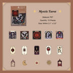 Vintage tarot card stickers for fortune telling aesthetic journaling