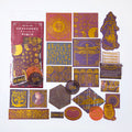 Mystic purple and gold celestial washi stickers