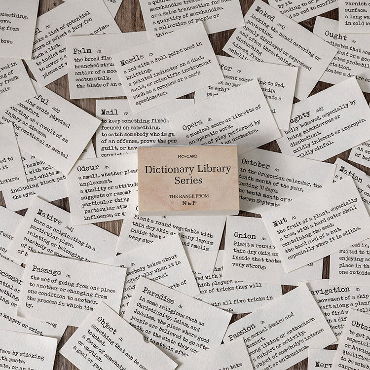 N-P volume - vintage dictionary mini journal library series
