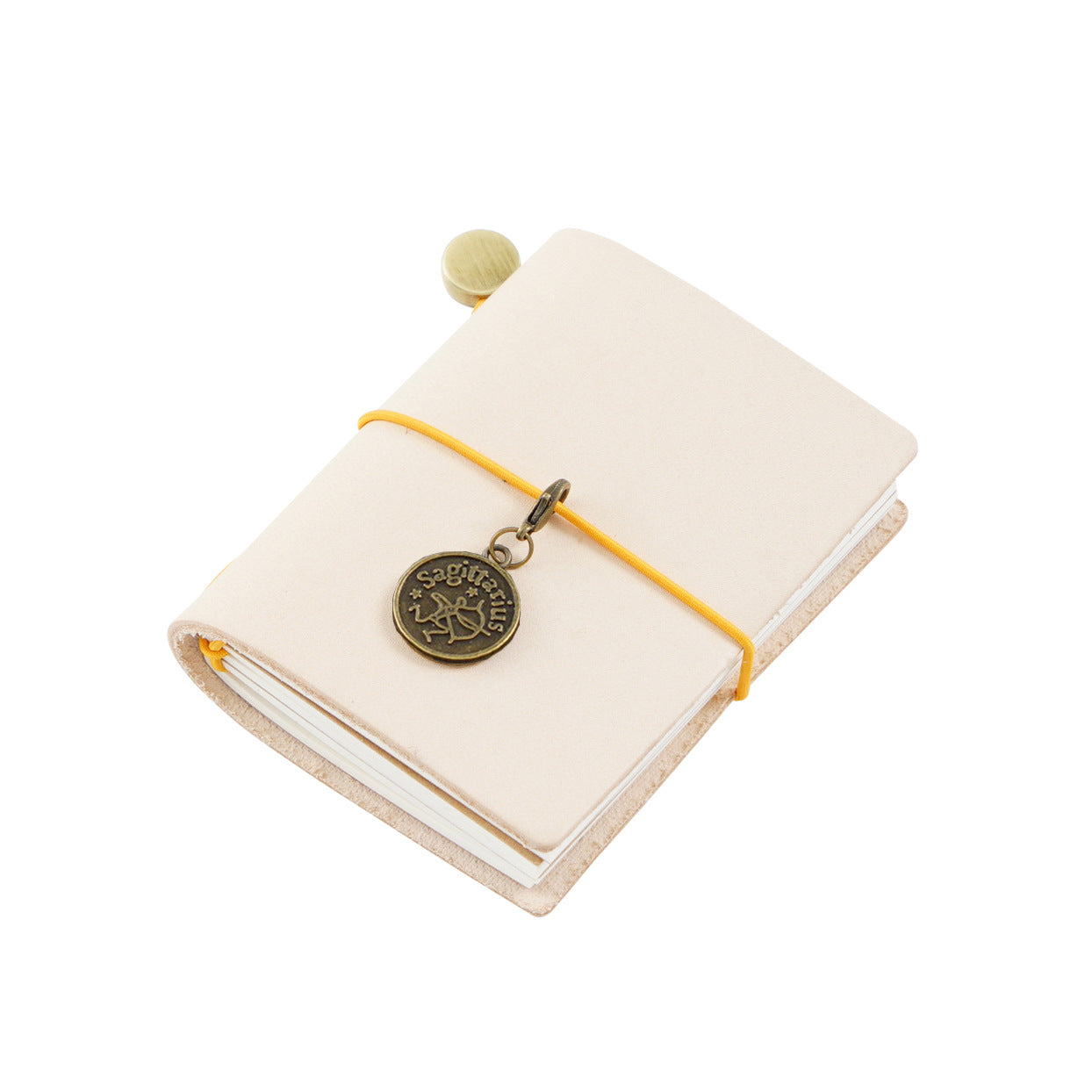 Natural undyed vegetable tanned genuine leather mini pocket notebook that develops a unique patina over time