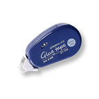 Navy blue double-sided glue tape roller close-up