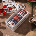 Navy and red Christmas washi tape set in Merry Christmas box