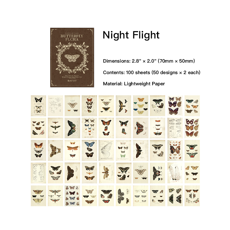 Rose Garden Series - Night Flight Vintage Floral Paper Pad