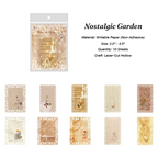 Sepia brown vintage frame laser cut paper Nostalgic Garden for junk journal layering