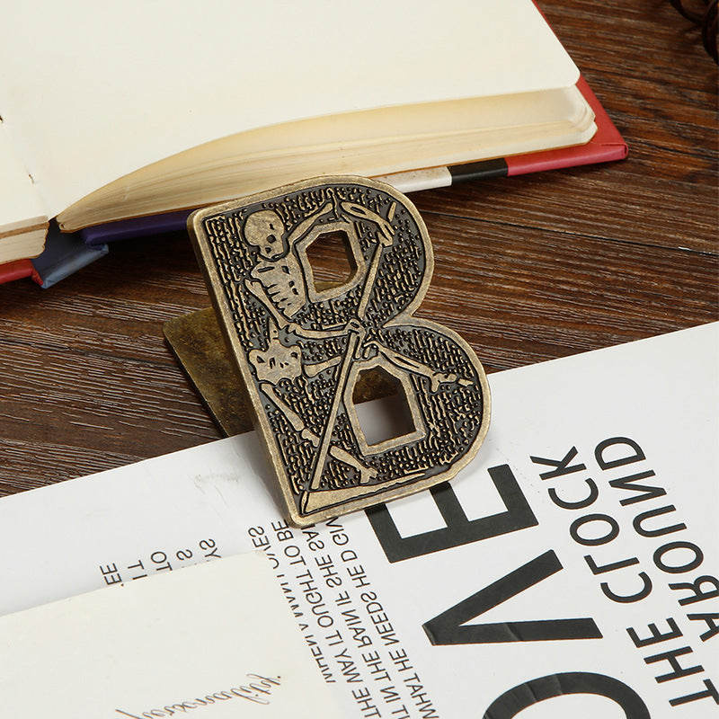 Vintage Initial Metal Clip | Heavy-Duty Junk Journal Page Holder