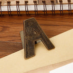Vintage Initial Metal Clip | Heavy-Duty Junk Journal Page Holder